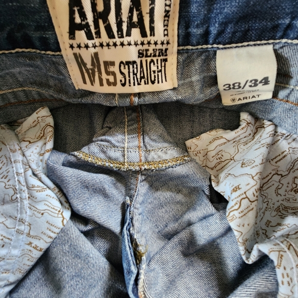 ARIAT DENIM MENS M5 SLIM STRAIGHT JEANS (38/34) - Picture 11 of 12